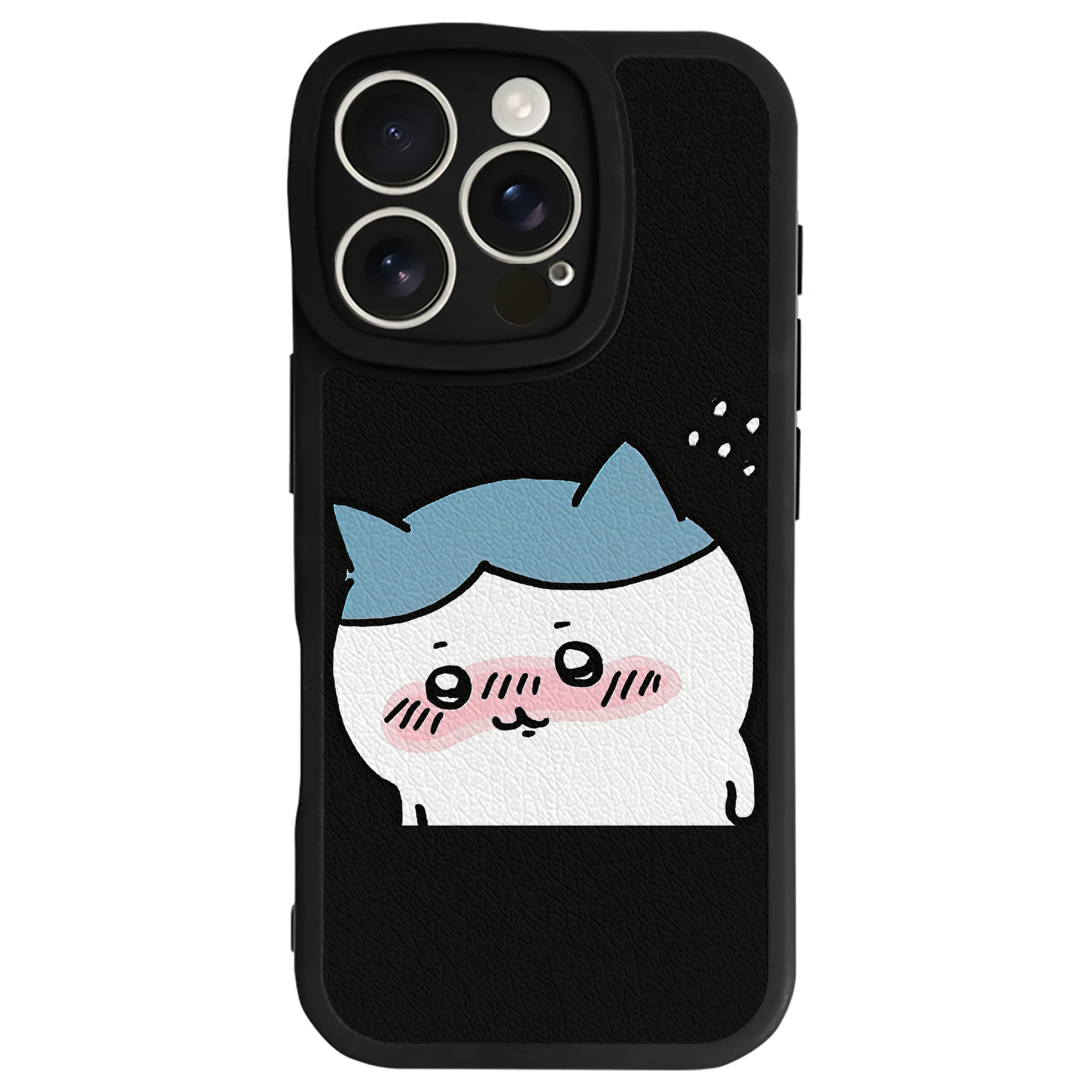 （画像用） ちいかわ ハチワレ Chii-kawa hachiware 【iPhone 16シリーズ対応】シリコンスマホケース（レザー調） 材質：シリコン